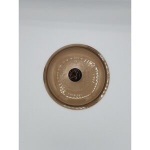 Vintage Pyrex V-1.5-C Round Replacement Lid Brown Amber 7.5" Casserole Lid